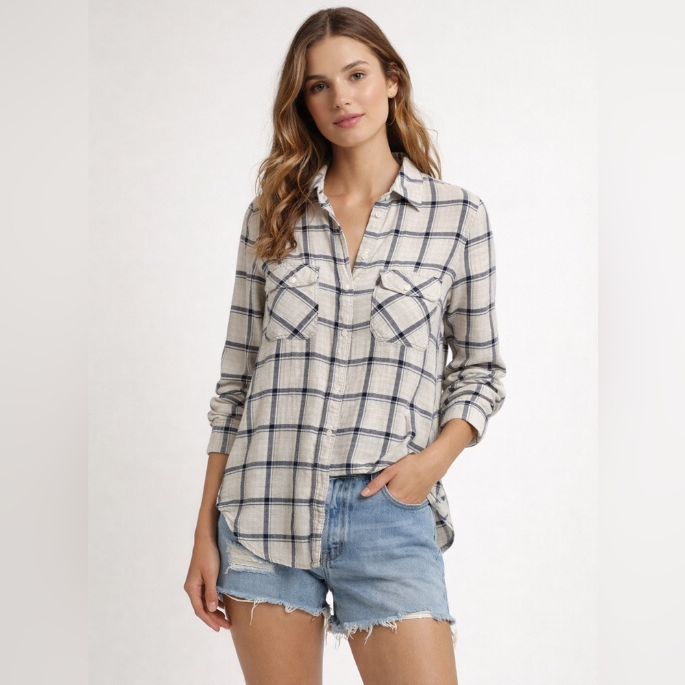 Cloth & Stone Anthropologie Plaid Button Down Shirt